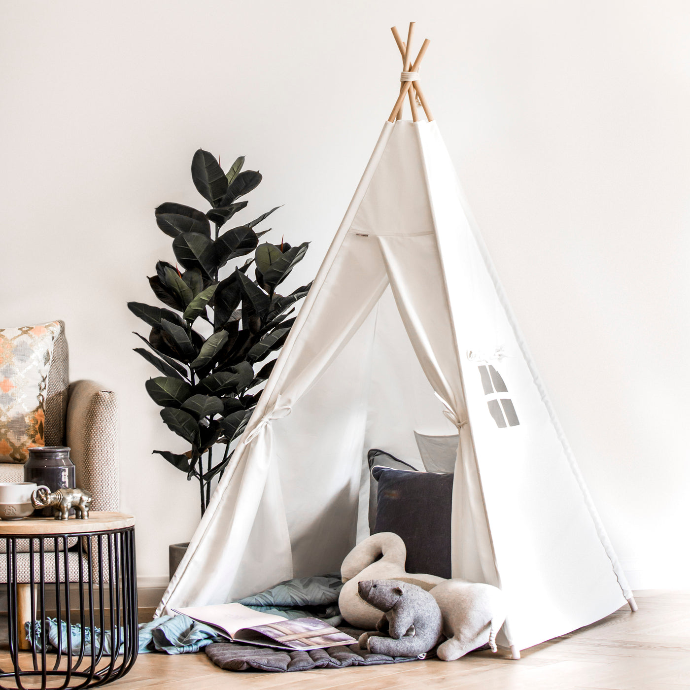 Kids Teepee Tent | White