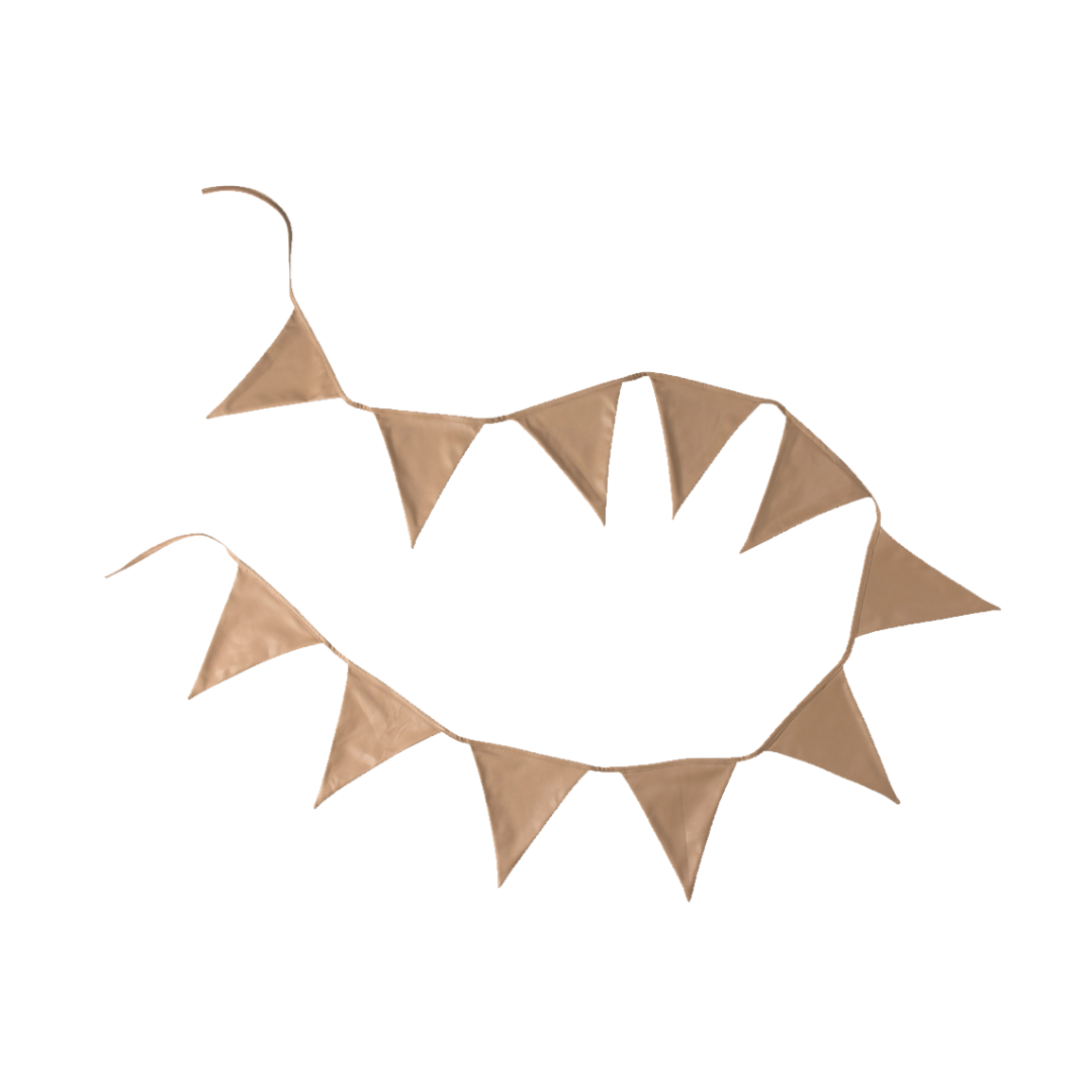 Cattywampus Kids Flag Garland Bunting Accessory for kids room decor - Tan