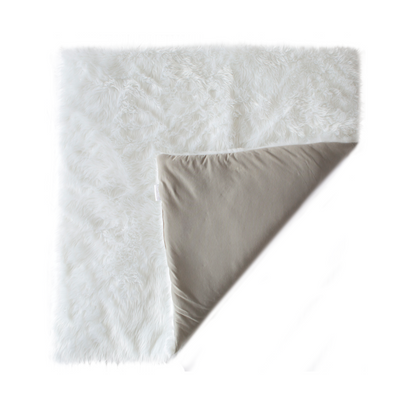 Fluffy Cotton Play Mat | Grey & White
