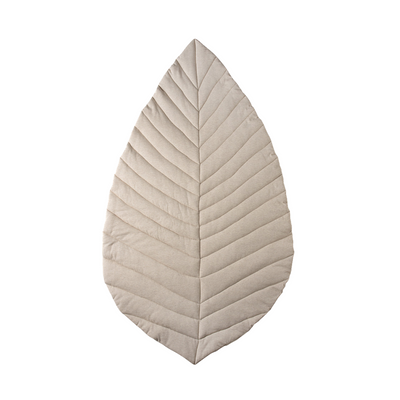 Cattywampus oat natural oatmeal leaf playmat quilted cotton jersey with soft filling