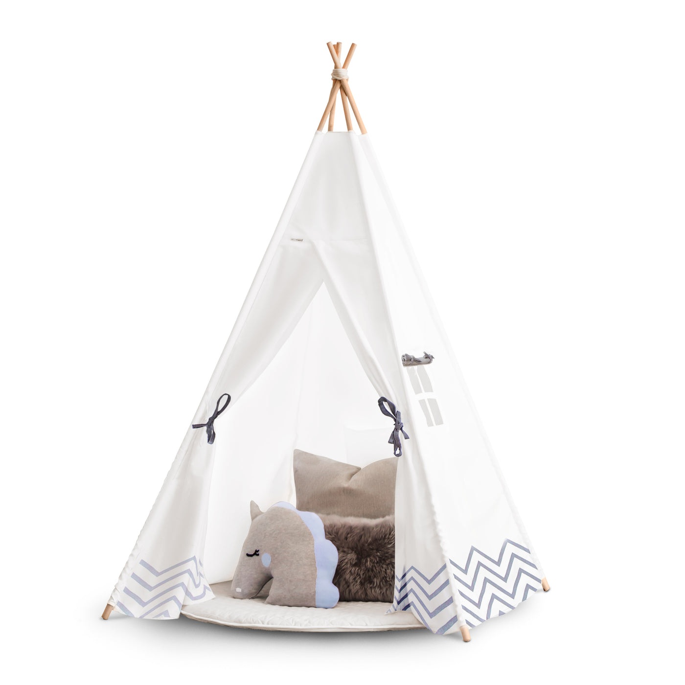 Kids Teepee Tent | White & Grey